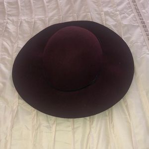 Burgundy hat